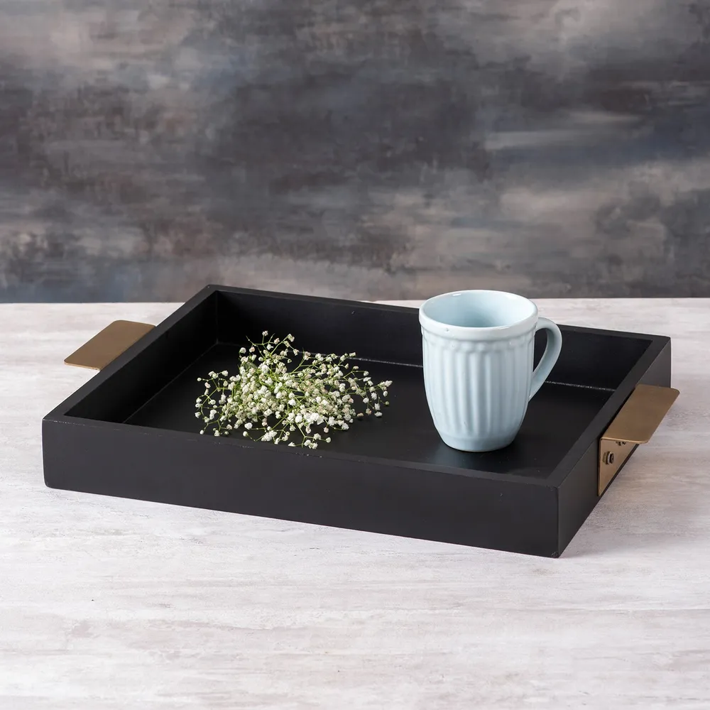 Standard Black MDF Wood Serving Tray