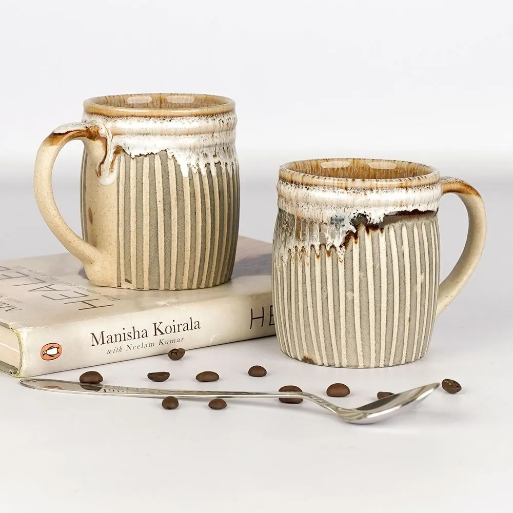 Striped Ceramic Mugs Single Piece