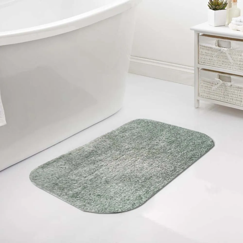 Striped Pattern High Absorbent Green Bathmat