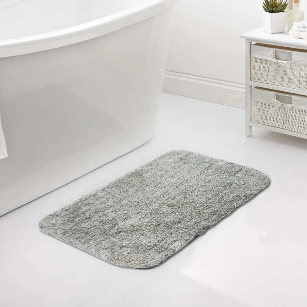 Striped Pattern High Absorbent Grey Bathmat