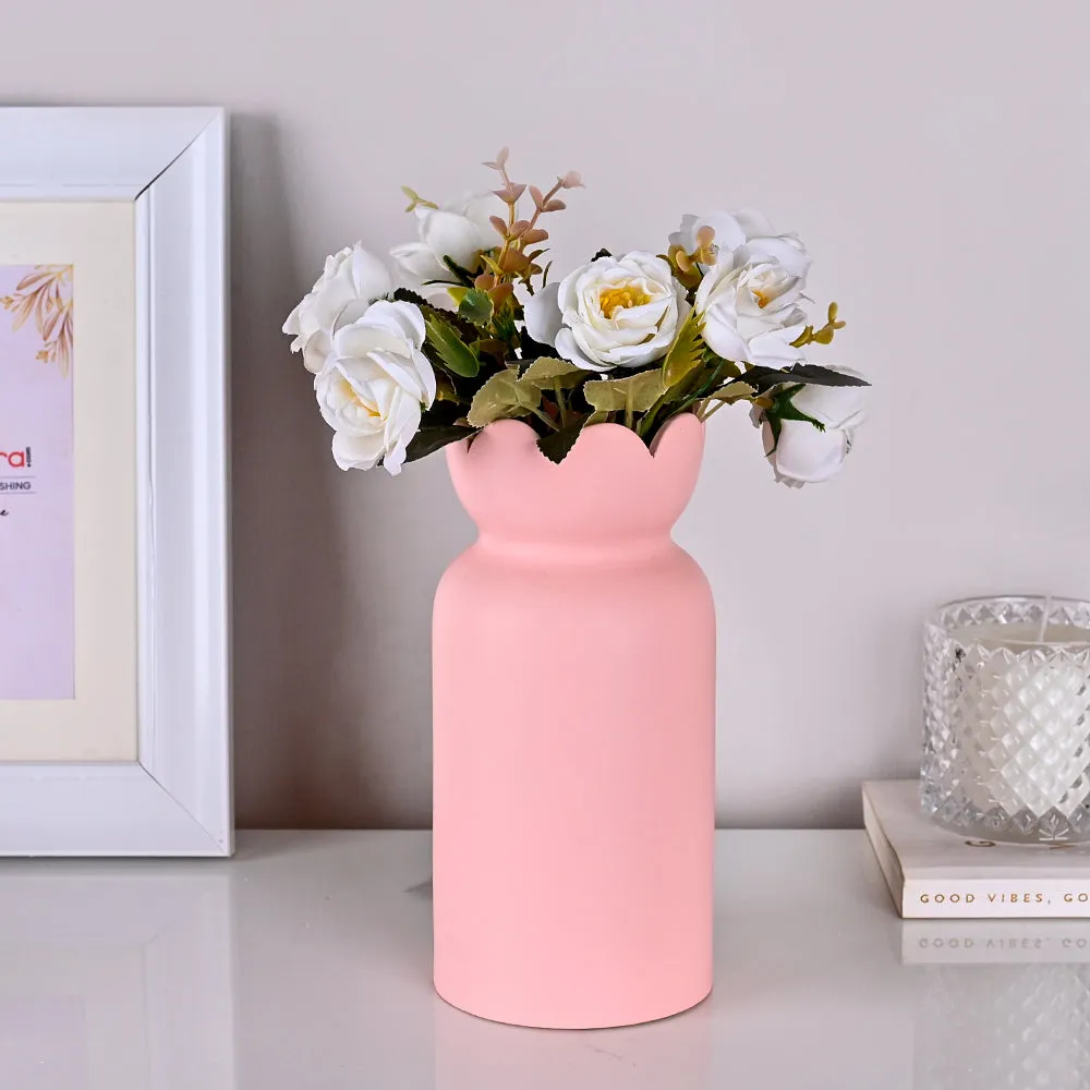 Stunning Mid-size Gift Wrap Shaped High-quality Ceramic Flower Vase (Available in Multiple colors)