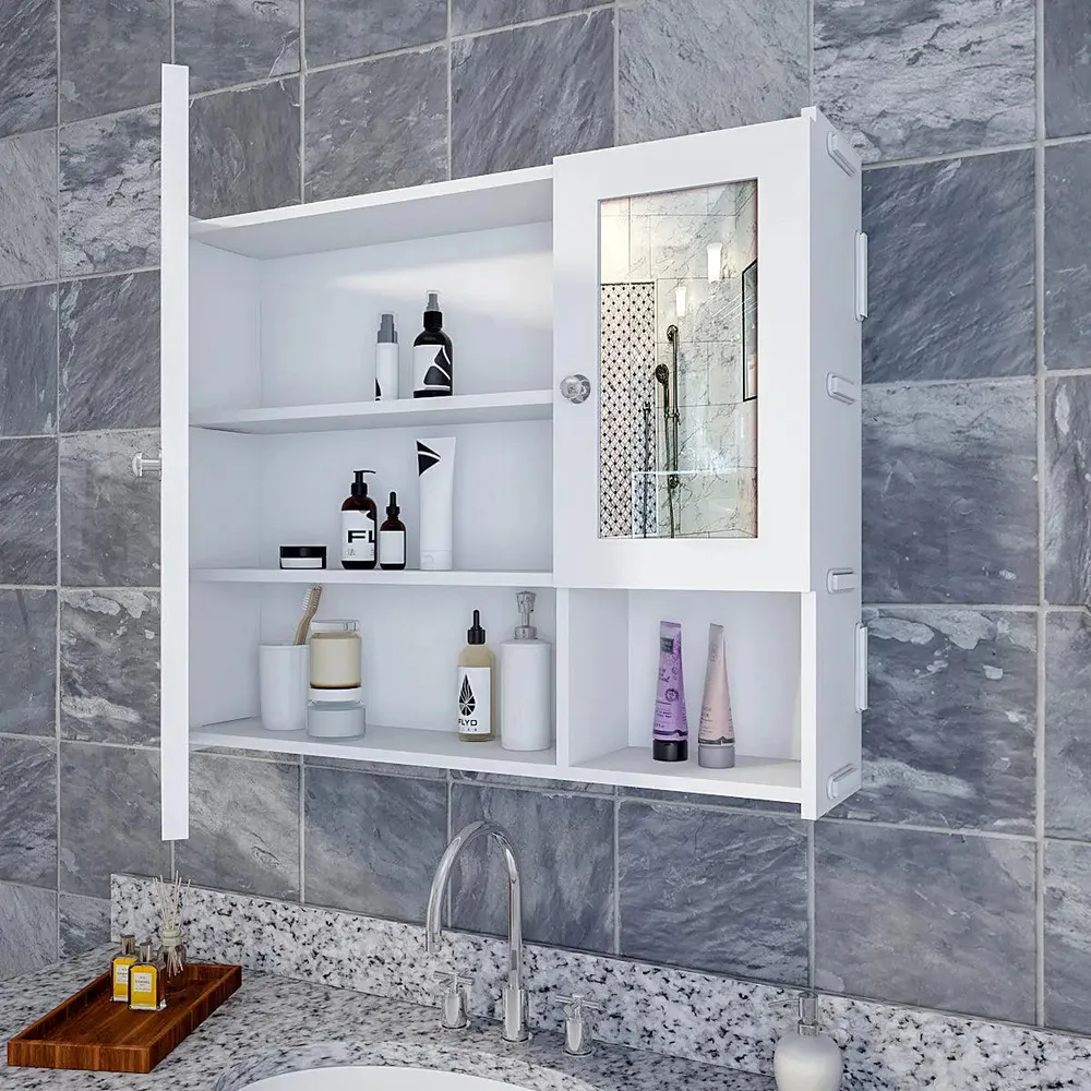 Wood Modern Towel Storage Sturdy Wooden Bathroom Storage Cabinet