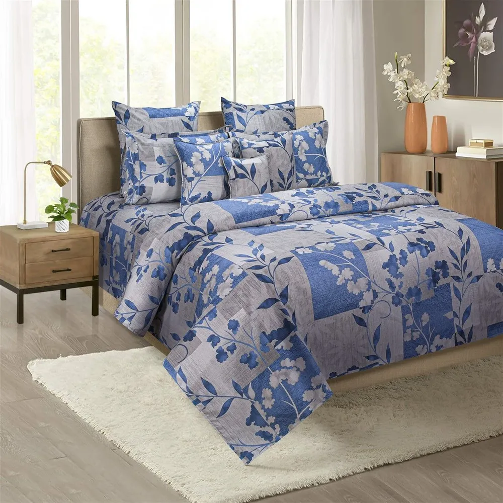 Swayam Hibiscus Leaf Print Veda Bedding Set