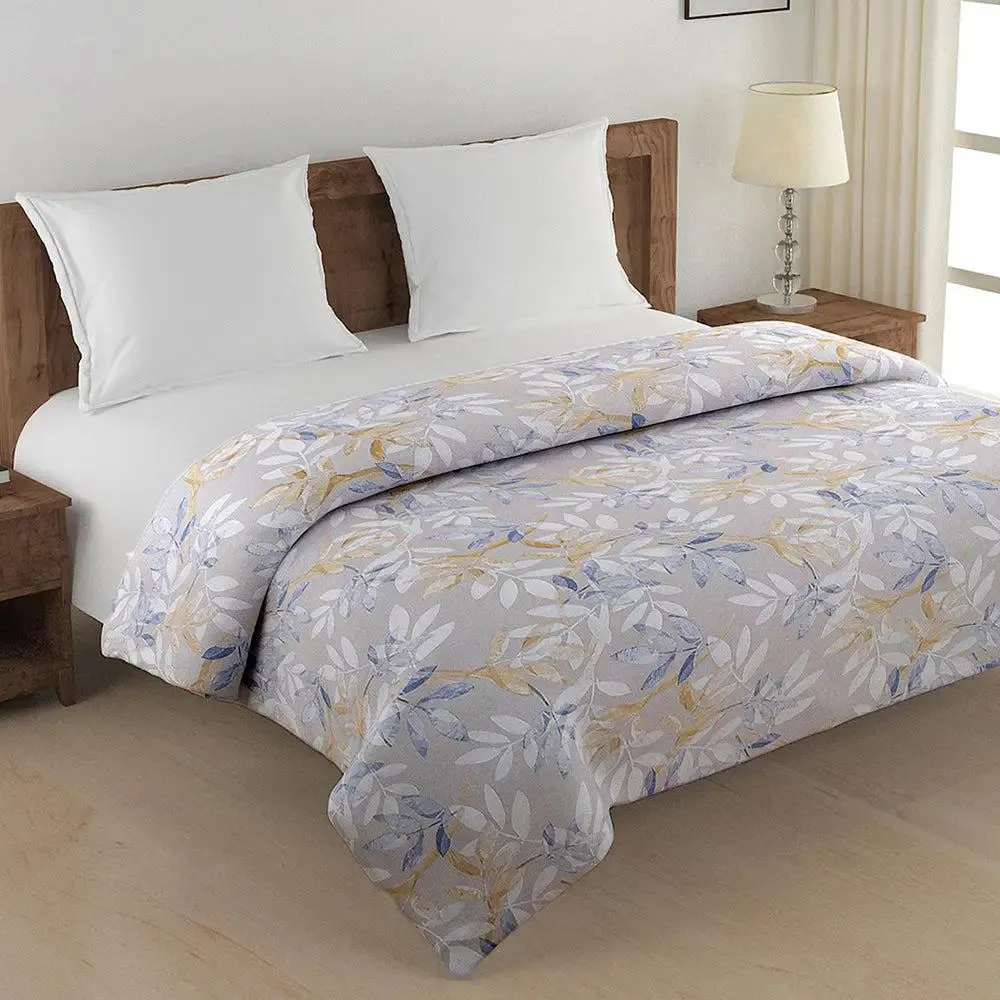 Swayam Multicolor Breezy Leaves Double Bed Winter Quilt