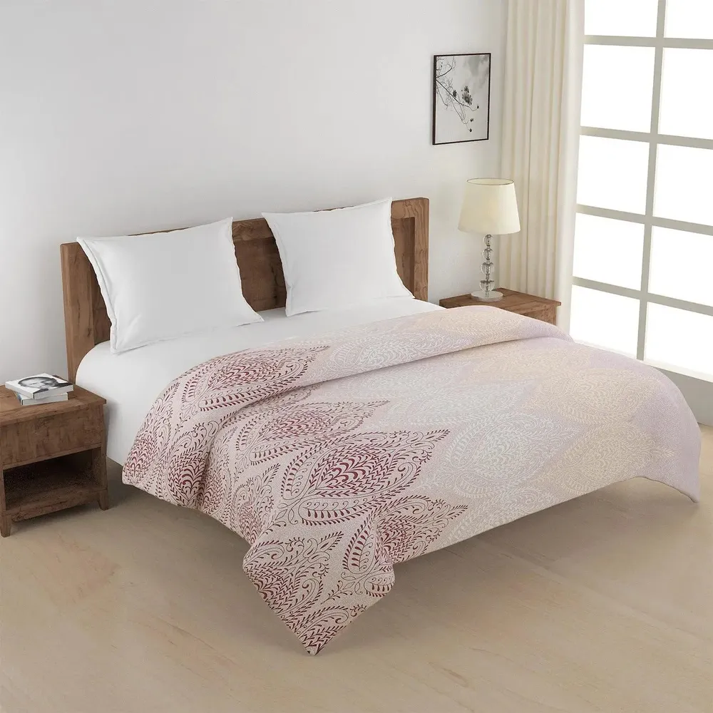 Swayam Pink Traditional Art Pure Cotton Double Bed Comforter