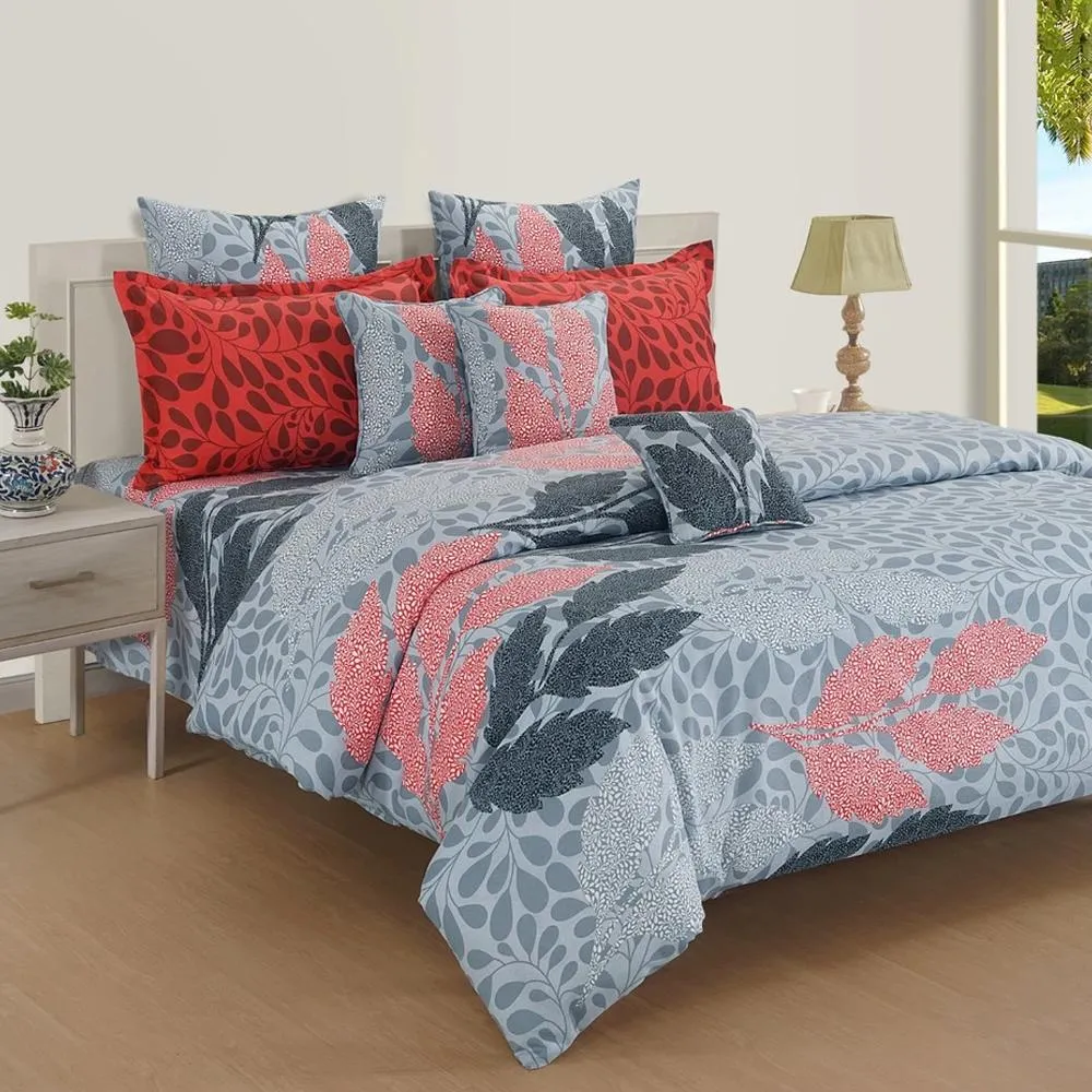 Swayam Sparkle Multicolored Floral Fitted Double Bedsheet