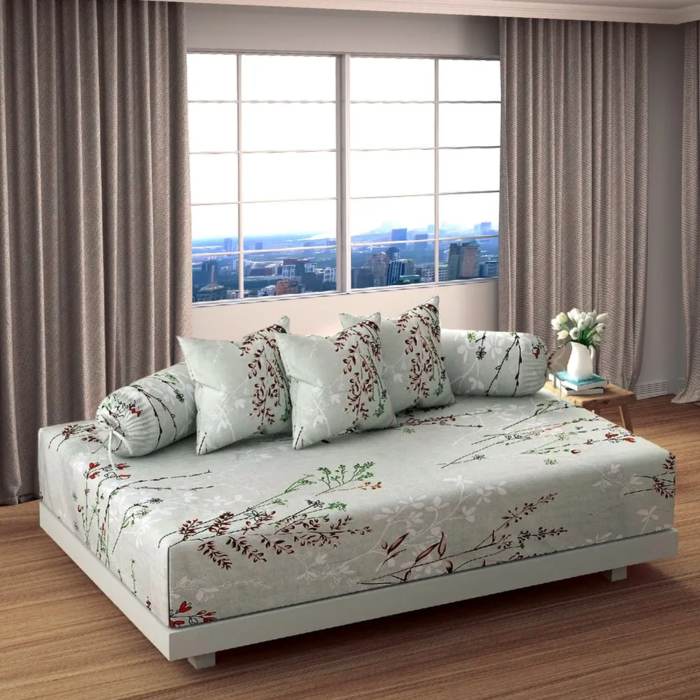 Swayam Veda 100% Pure Cotton Go Green, Floral Print Diwan set, Pack of 6