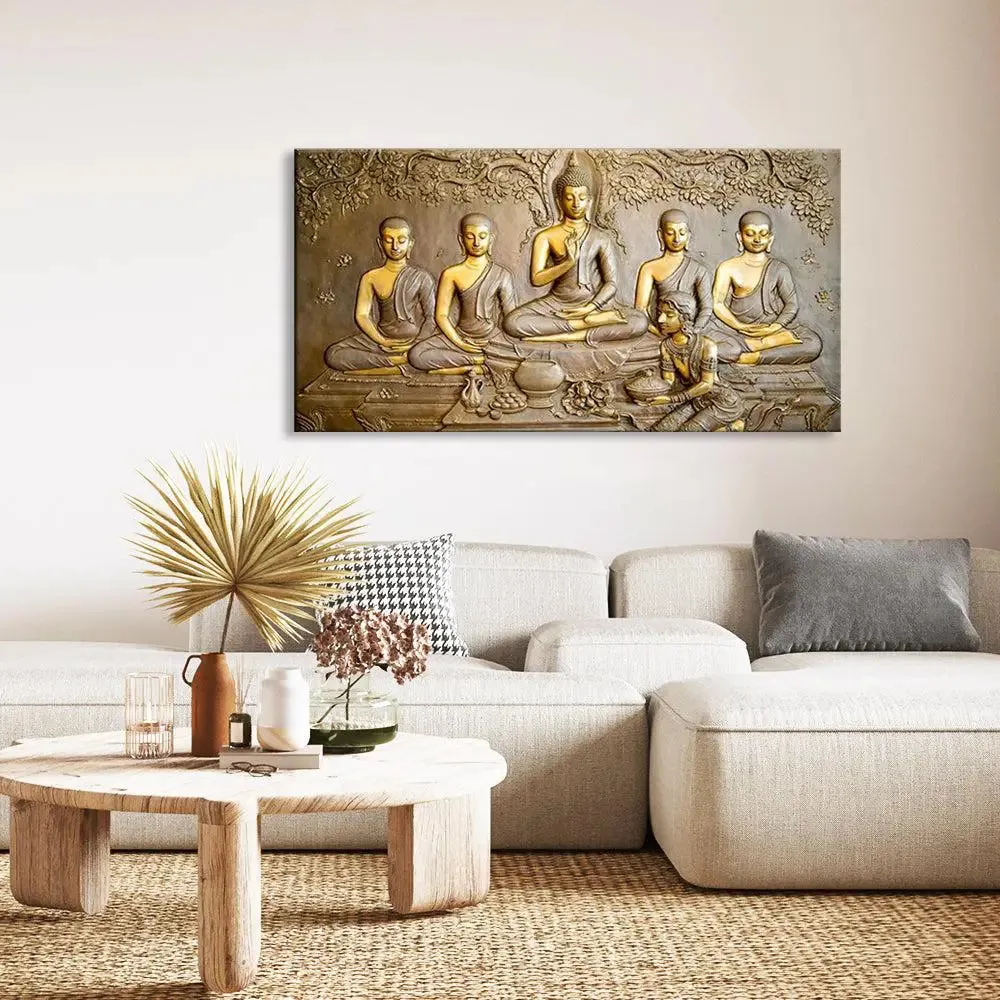 Teachings of Buddha Panoramic Wall Painting