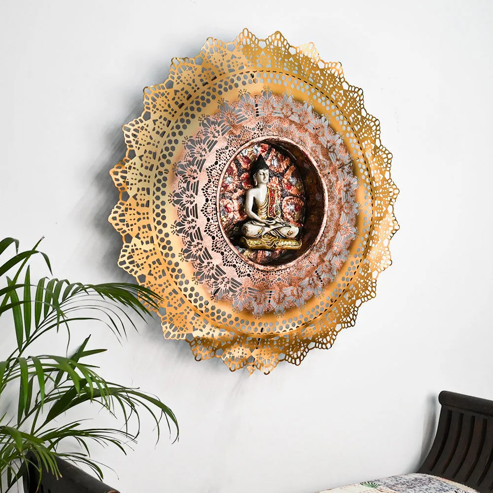 The Sacred Halo Of Buddha Metal Wall Art With Led Lights