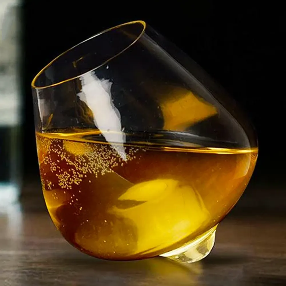 Tilted Art Whisky Glass