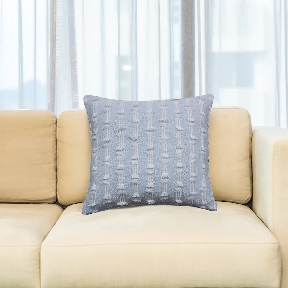 Traditional Designer Handwoven Sky Blue Cushion Cover