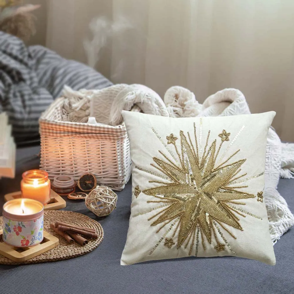 Traditional Embroided Poly Dupion Cushion Cover