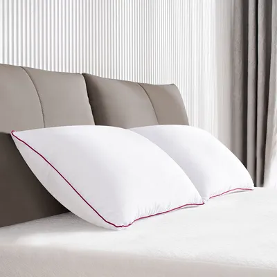 Ultra-Comfortable Hollow Fibre Bed Pillow (Set of 2, 20*30 inches)