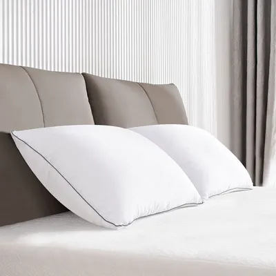 Ultra-Comfortable Hollow Fibre Bed Pillow (Set of 2, 20*30 inches)