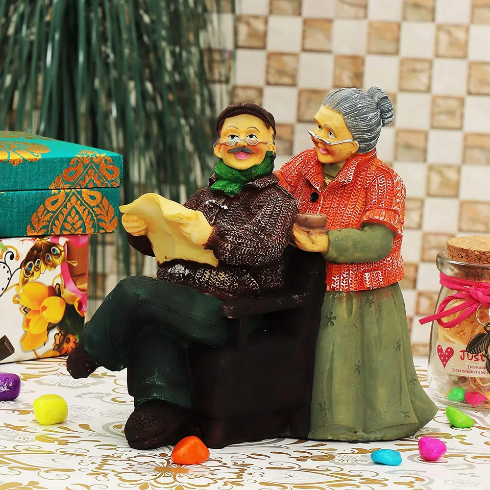 Unique Grandparents Polyresin Table Accent / Valentine's Day GIft