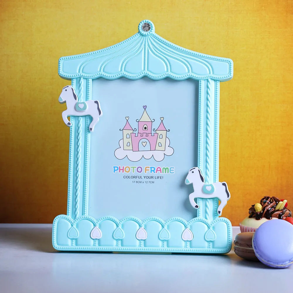 Vintage Feels Carousal Blue Photo Frame