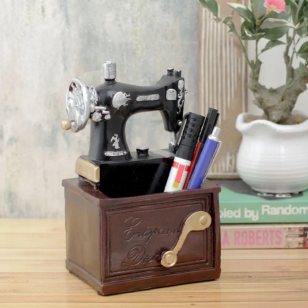 Vintage Large Sewing Machine Organizer Cum Table Accent
