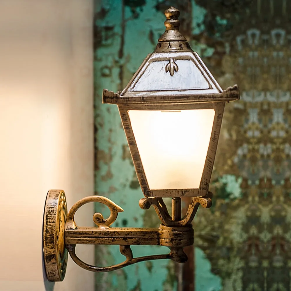 Vintage Opulent Golden Outdoor Lamp/ Gate light