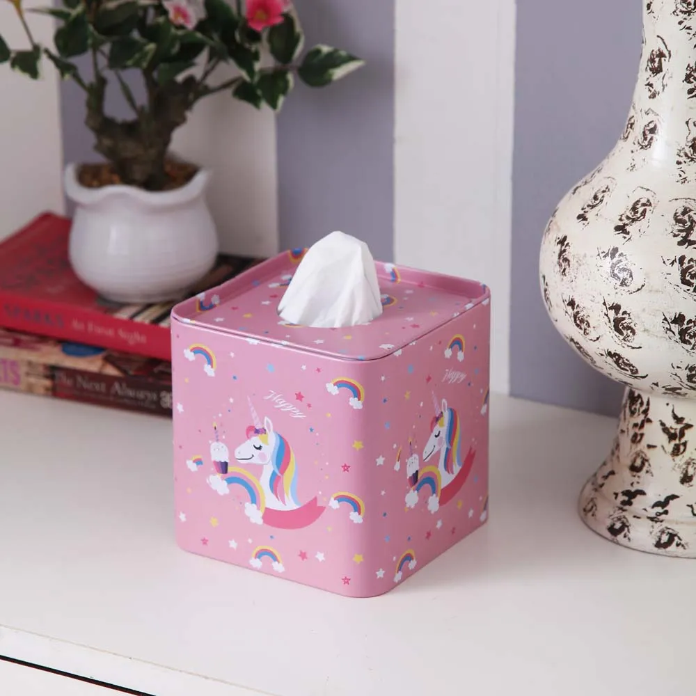 Vintage Vibes Unicorn Printed Tissue Box