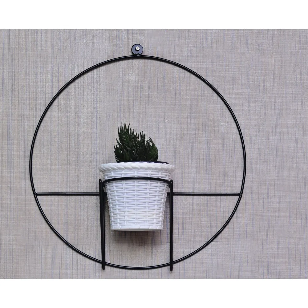 Wall Mounted Round Metal Planter 18"