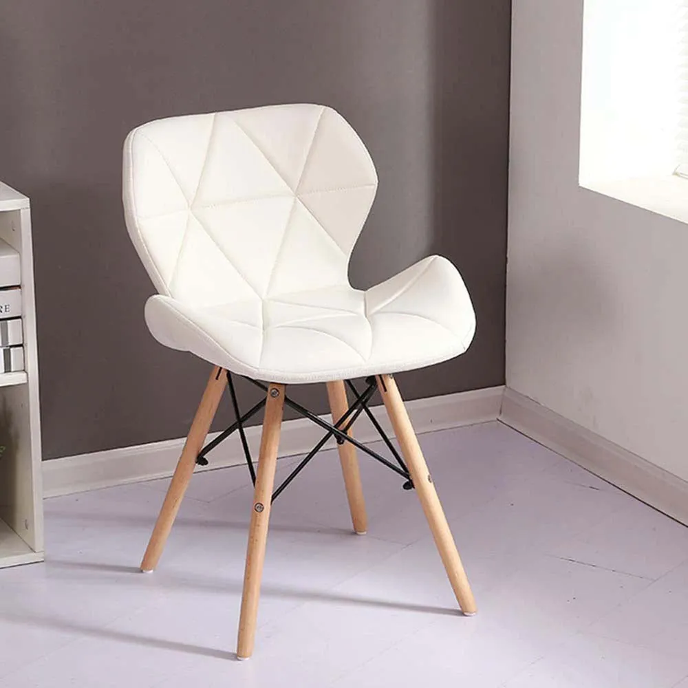 White Leatherette Contemporary Accent Chair Pack Of 1 &amp; 2