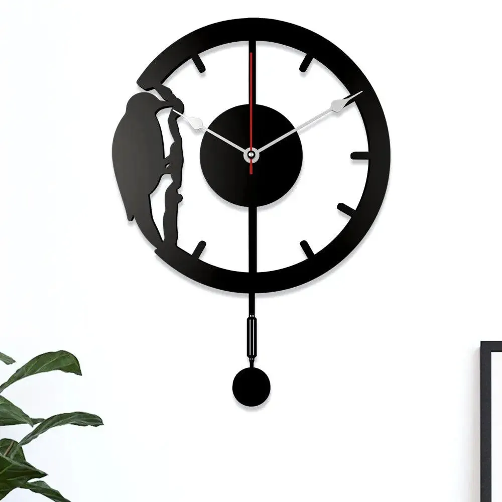 Woodpecker Decorative Pendulum Wall Clock