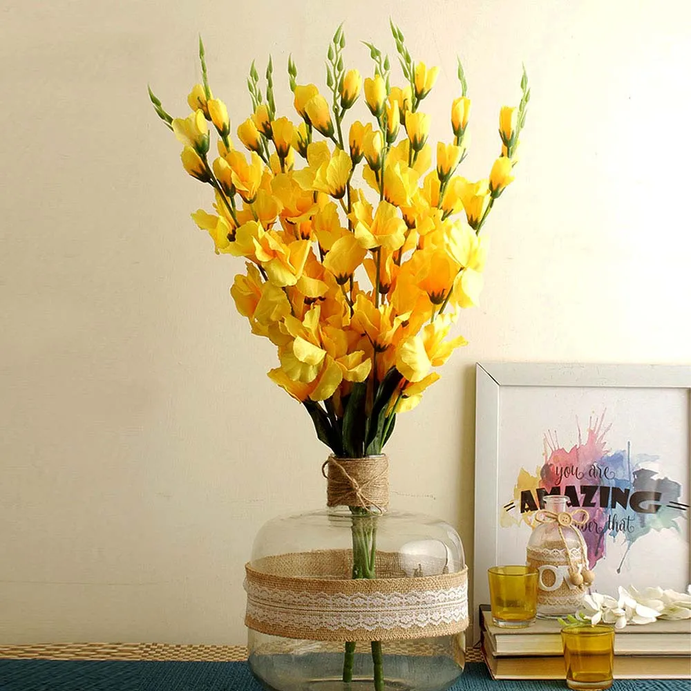 Yellow Cherry Blossom Artificial Flower Bunch