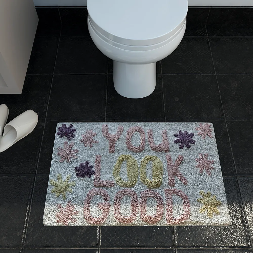 You look good Printed High Absorbent Blush Kids Bathmat